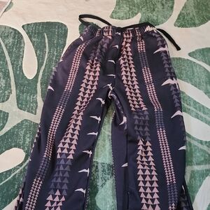 Palazoo Pants Women's Geometric Joggers in Pink and Black